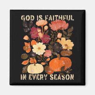 Imán Dios Es Fiel En Cada Temporada Floral Otoño Cristo
