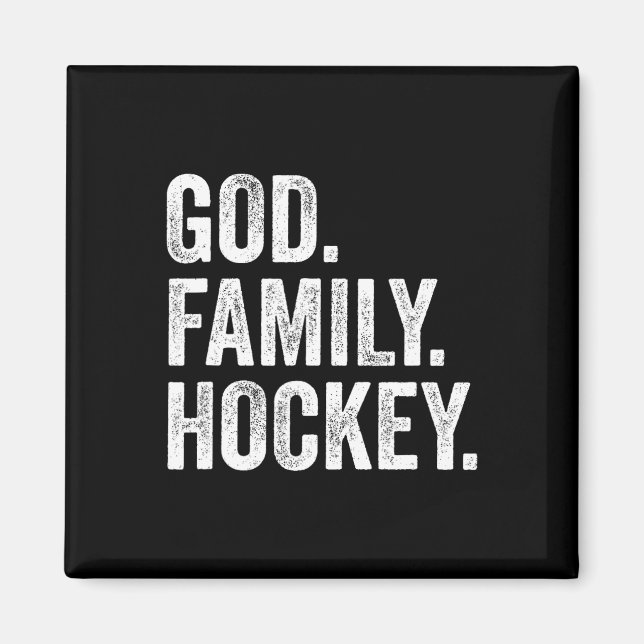 Imán Dios Familia Hockey  (Frente)