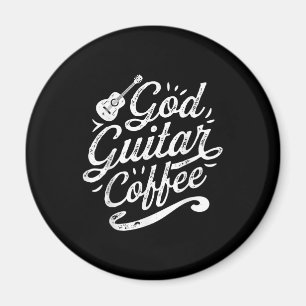 Imán Dios Guitarra Coffee Music Lover Gracioso Cristian