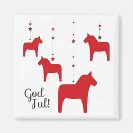 Imán ¡Dios jul! Dala Horse Magnet