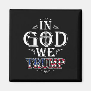 Imán Dios, nosotros, Trump, 2024, bandera estadounidens