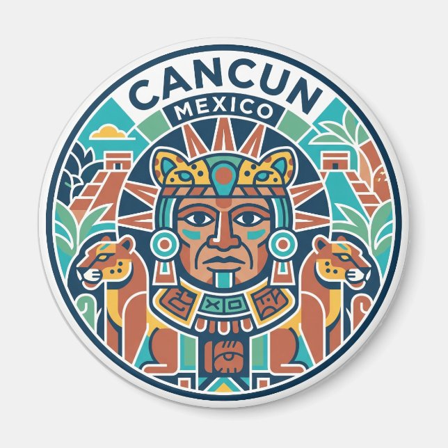 Imán Dios Sol Maya (Kinich Ahau) México (Frente)