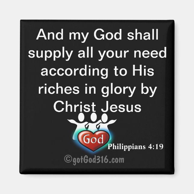 Imán Dios te proporcionará tu necesidad gotGod316.com E (Frente)