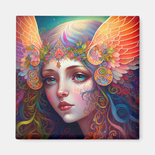 Imán Diosa arcoiris Fantasy Art Magnet