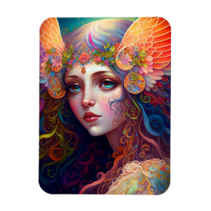 Imán Diosa arcoiris Fantasy Art Magnet