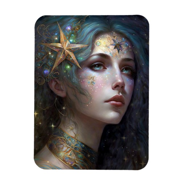 Imán Diosa cósmica Fantasy Art Magnet (Vertical)