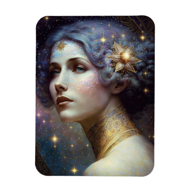 Imán Diosa cósmica Fantasy Art Magnet (Vertical)