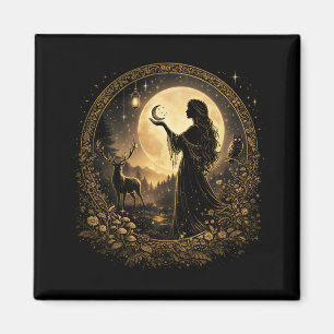 Imán Diosa de la Luna Vintage Mujeres Celestiales Femen