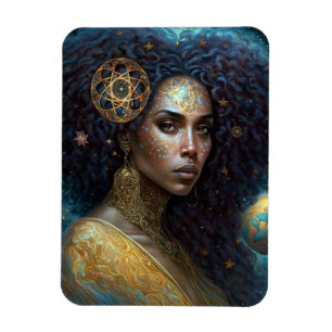 Imán Diosa negra afroamericana reina arte fantasmal M