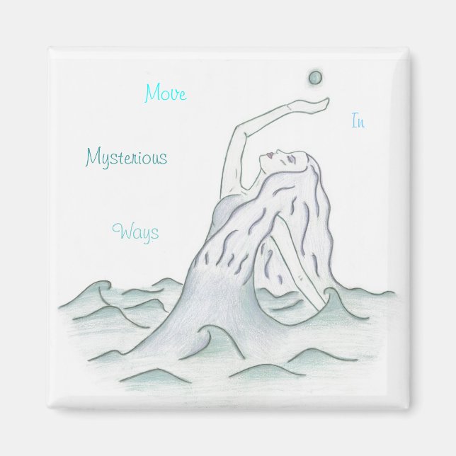 Imán Diosa oceánica con luna (Frente)