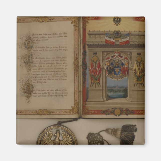 Imán Diploma príncipe invirtiendo Otto von Bismarck (Frente)