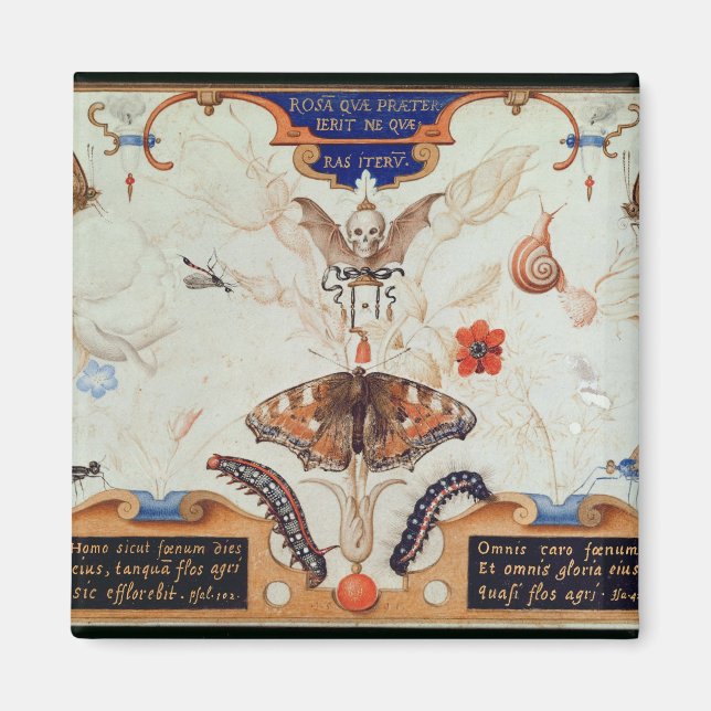 Imán Diptych con flores e insectos, 1591 (Frente)