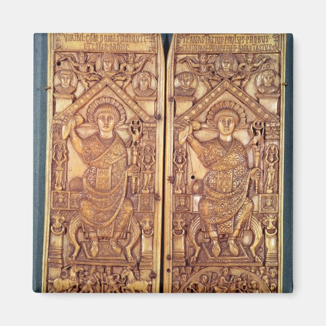 Imán Diptych consular Anastasius tallado (Frente)