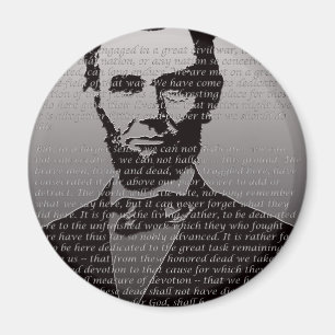 Imán Dirección de Abraham Lincoln Gettysburg
