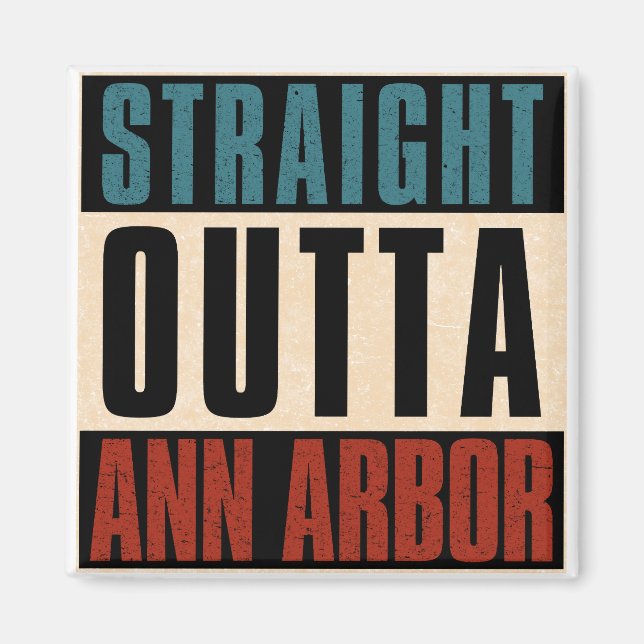 Imán Directamente de Ann Arbor Michigan MI (Frente)