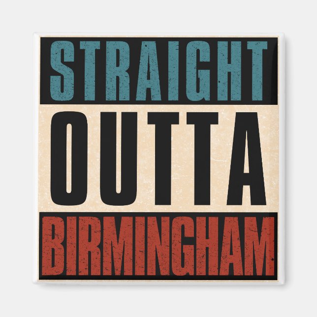 Imán Directamente de Birmingham Alabama AL (Frente)
