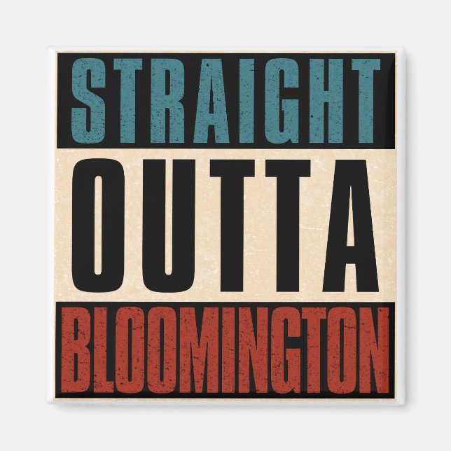Imán Directamente de Bloomington Indiana IN (Frente)