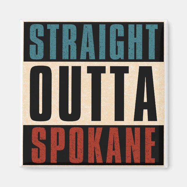 Imán Directamente de Spokane Washington WA (Frente)