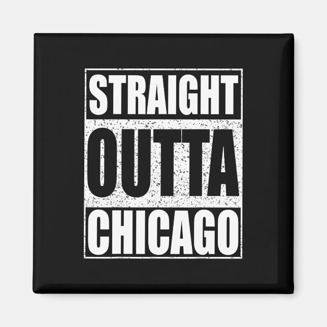 Imán Directamente fuera de Chicago Estado de Illinois (Frente)