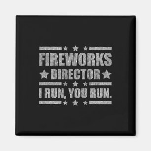 Imán Director de fuegos artificiales divertido del 4 de