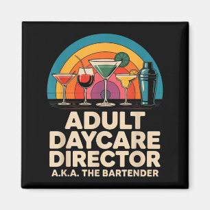 Imán Director de guardería de adultos divertida, tambié