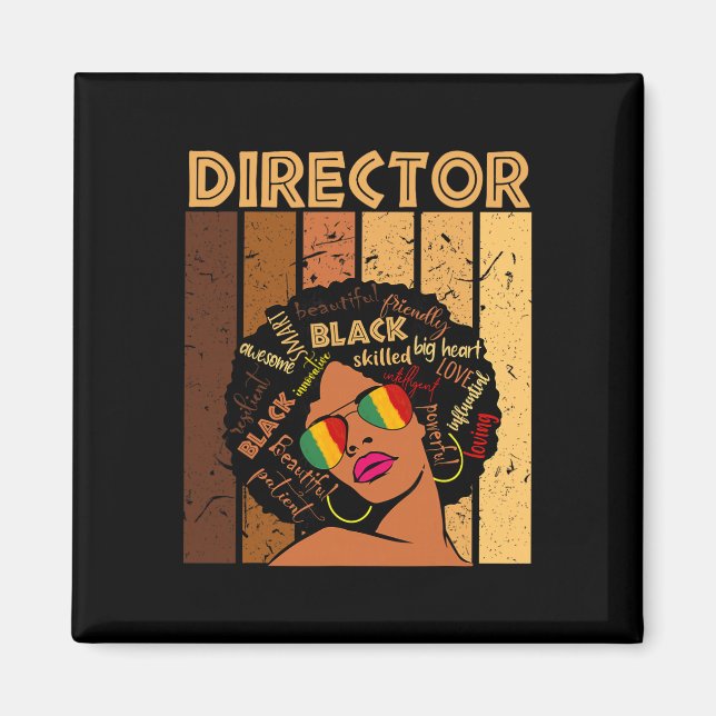 Imán Directora Mujeres Afro Afroamericanas Historia Neg (Frente)