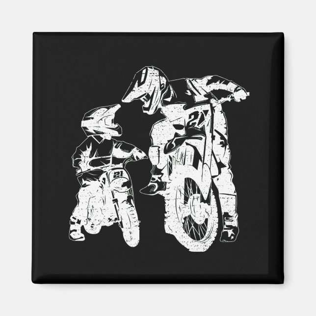 Imán Dirt Bike Dad Motocross Motocross Motorcycle Biker (Frente)