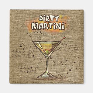 Imán Dirty Martini Recipe Bar Burlap
