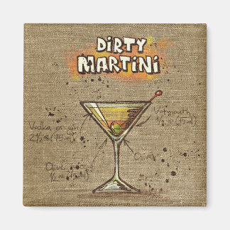 Imán Dirty Martini Recipe Bar Burlap