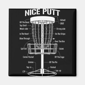 Imán Disc Golf Basket Nice Putt Funny Putting Jargon Di