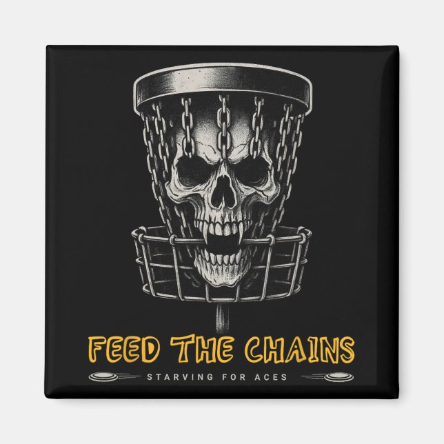 Imán Disc Golf Player - Funny Feed The Chains  (Frente)
