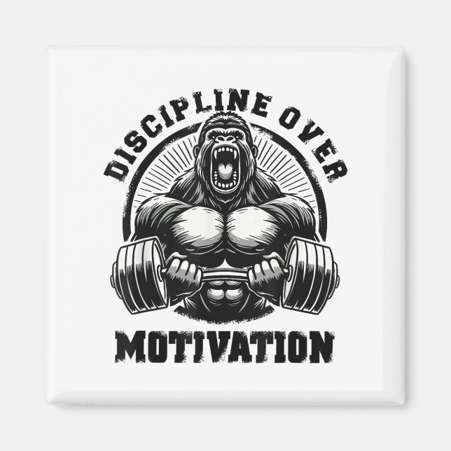 Imán Discipline Over Motivation Weightlift Gym Quotes G (Frente)
