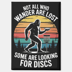 Imán Disco de Golf Divertido Bigfoot Golfista Vintage F