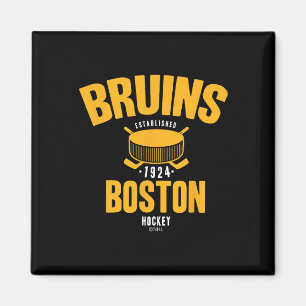 Imán Disco de Hockey Boston Bruins Negro Licencia Ofici