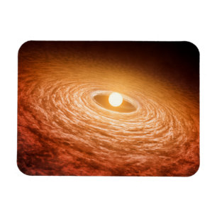 Imán Disco De Material Alrededor De Star Fu Orionis.