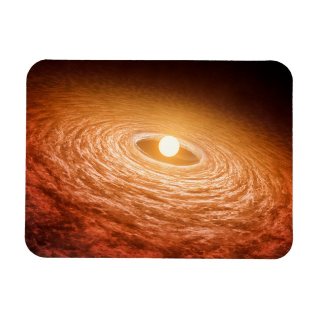 Imán Disco De Material Alrededor De Star Fu Orionis. (Horizontal)