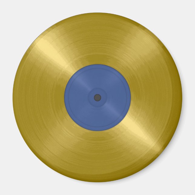 Imán Disco de vinilo de oro (Frente)