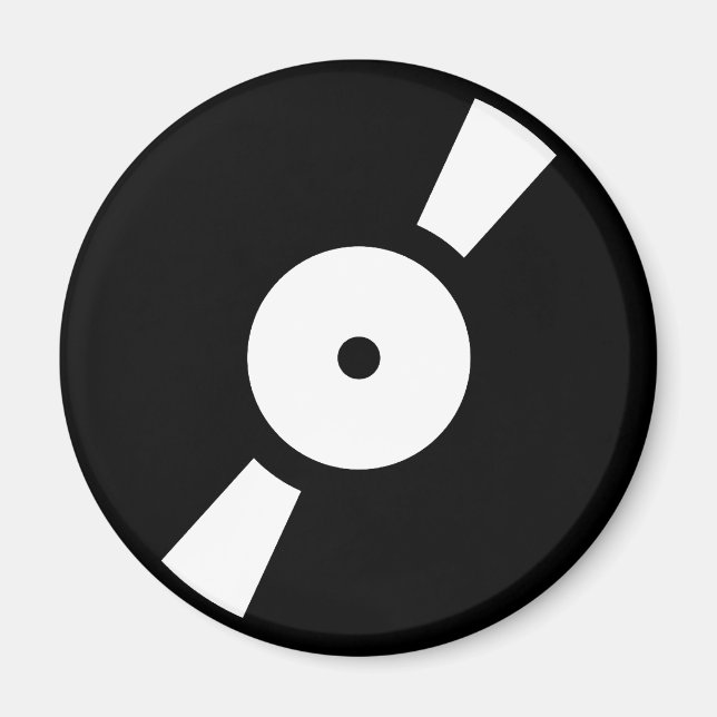 Imán disco de vinilo retro (Frente)