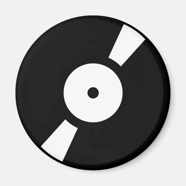 Imán disco de vinilo retro (Frente)