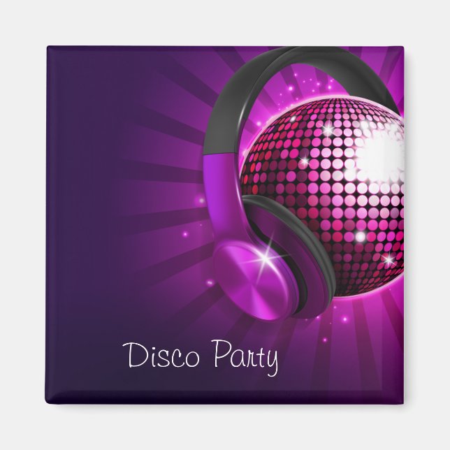 Imán Disco Fiesta Guardar la fecha (Frente)