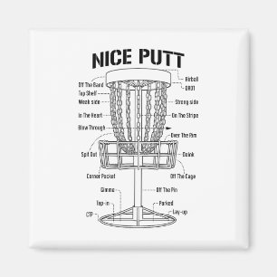 Imán Disco Golf Boceto Bonito Putt Divertido Jargon de 