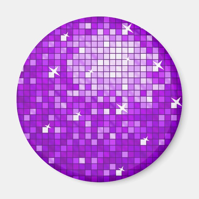 Imán Disco Tiles Refrigerador Purple redondo (Frente)