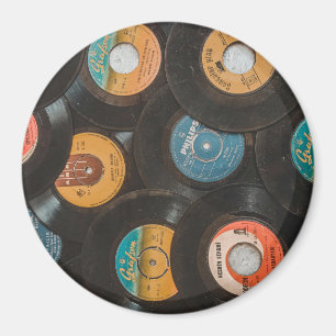 Imán Discos Clásicos de Vinilo Negro