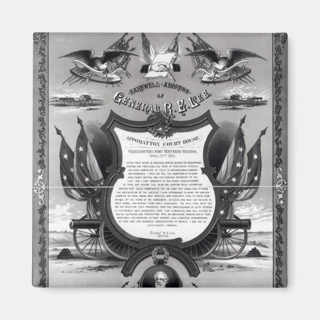 Imán Discurso de despedida del General Robert E. Lee (Frente)