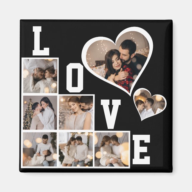 Imán Diseña tu propio collage de 8 fotos (Frente)