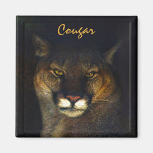 Imán Diseñador de arte Cougar Mountain Lion Big Cat