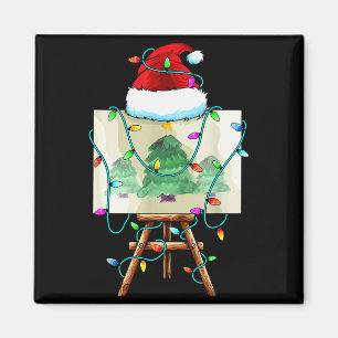 Imán Diseñador de Pintor de Navidad _ Santa Xmas Pintor
