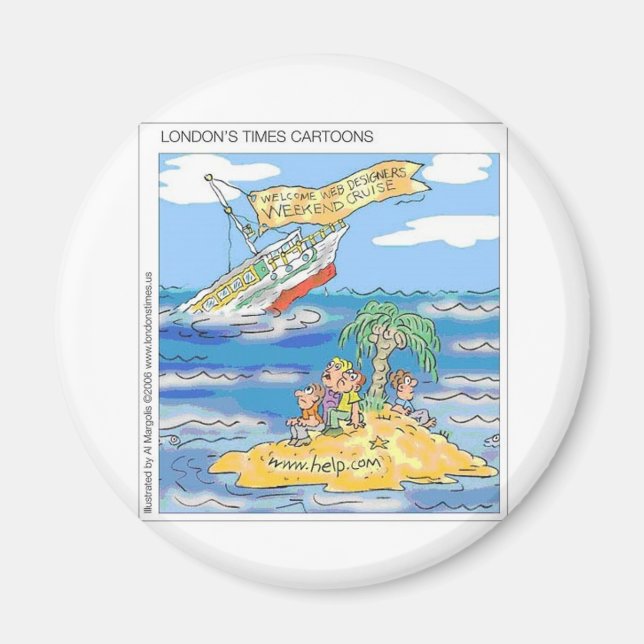 Imán Diseñadores Web Crucero del Terror Regalos Diverti (Frente)