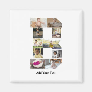 Imán Diseñar su propia letra B Collage de fotos