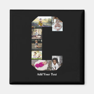 Imán Diseñar su propia letra C Collage de fotos